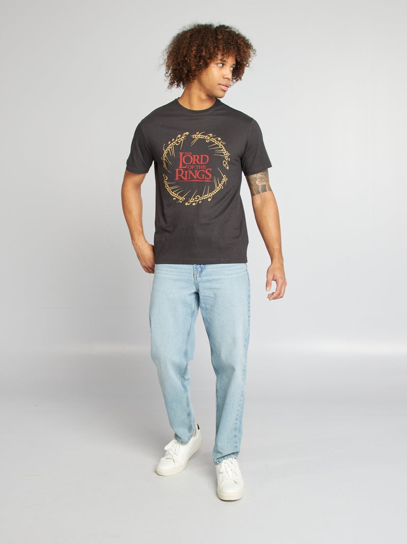T-shirt 'Il Signore degli Anelli' a maniche corte NERO - Kiabi