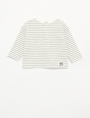 T-shirt in Baby Terry a maniche lunghe