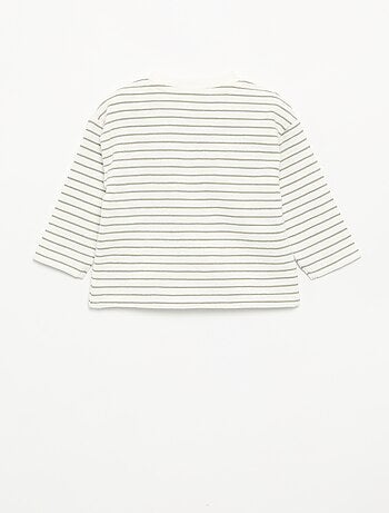 T-shirt in Baby Terry a maniche lunghe