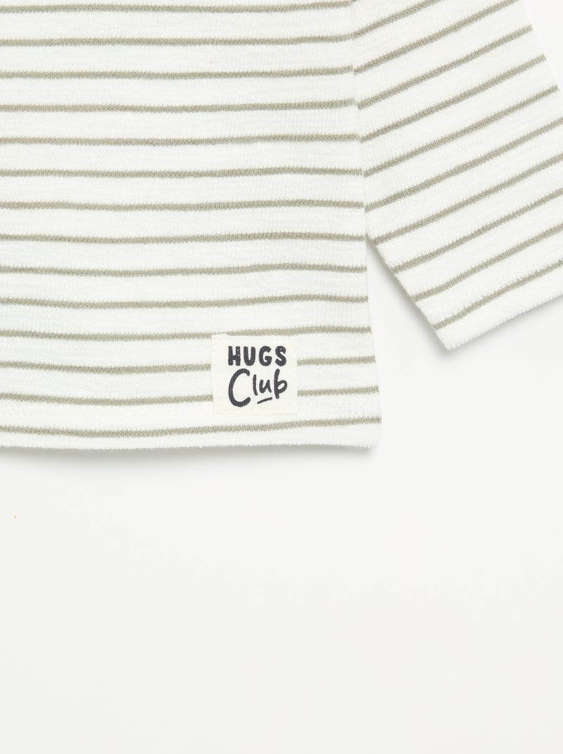 T-shirt in Baby Terry a maniche lunghe Bianco - Kiabi
