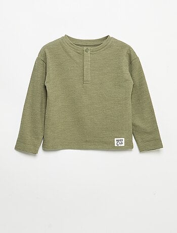 T-shirt in Baby Terry a maniche lunghe