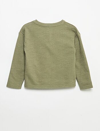 T-shirt in Baby Terry a maniche lunghe