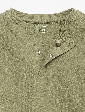 T-shirt in Baby Terry a maniche lunghe