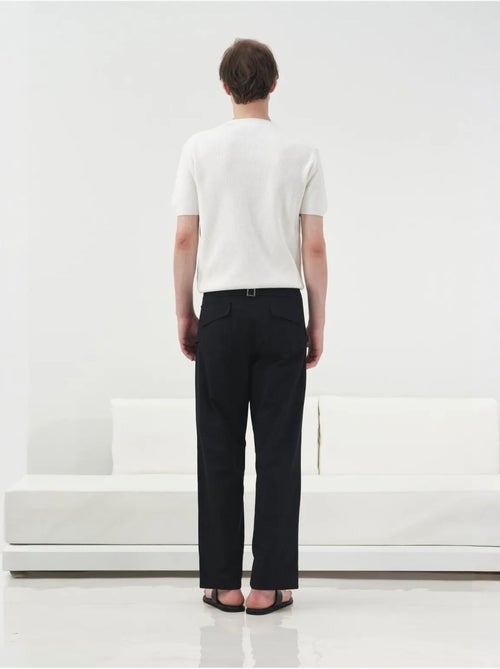 T-shirt in cotone a coste con girocollo giesto - Kiabi