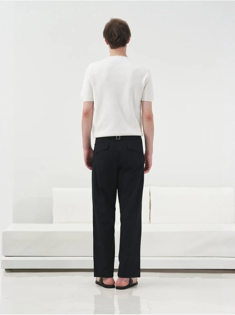 T-shirt in cotone a coste con girocollo giesto Bianco - Kiabi