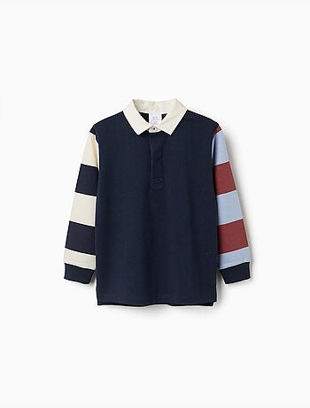 T-shirt in cotone a manica lunga a righe