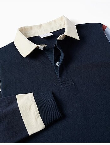 T-shirt in cotone a manica lunga a righe