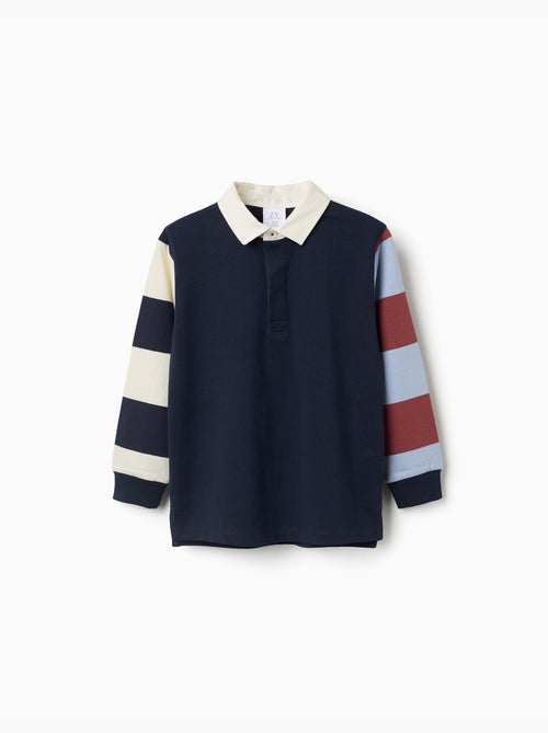 T-shirt in cotone a manica lunga a righe - Kiabi