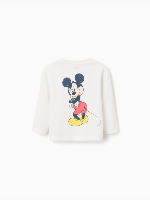 T-shirt in cotone a manica lunga con stampe di mickey - Kiabi