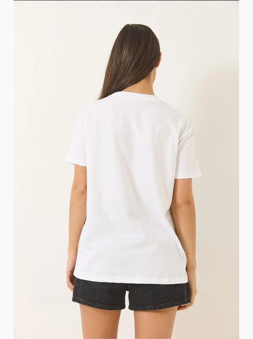 T-shirt in cotone a maniche corte con accessorio lucci - Kiabi