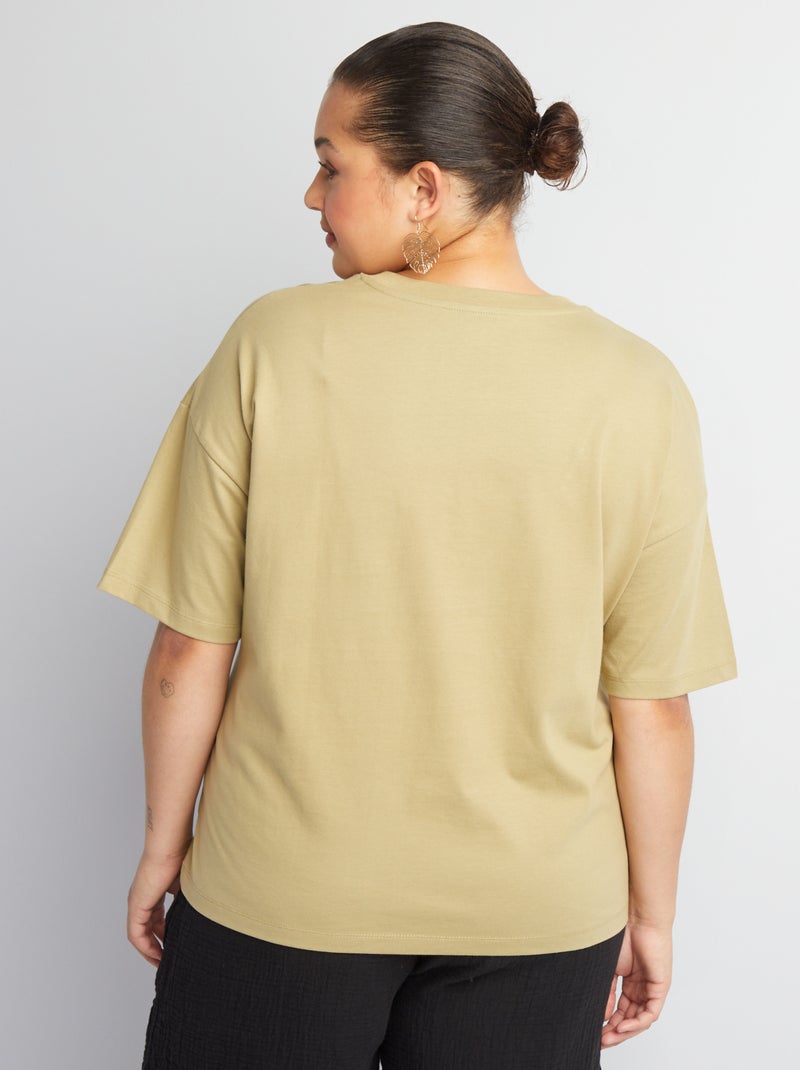 T-shirt in cotone a maniche corte VERDE - Kiabi