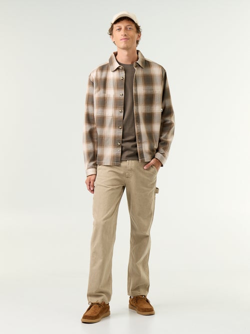 T-shirt in cotone a maniche lunghe e scollo rotondo - Kiabi T-shirt in cotone a maniche lunghe e scollo rotondo - Kiabi
