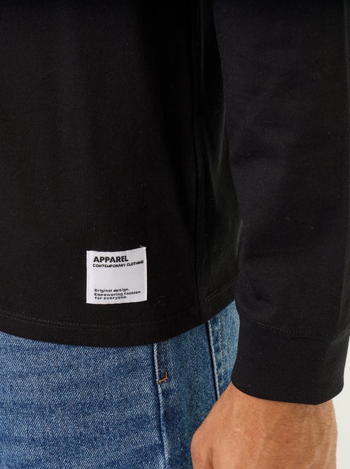 T-shirt in cotone a maniche lunghe e scollo rotondo - Kiabi T-shirt in cotone a maniche lunghe e scollo rotondo - Kiabi
