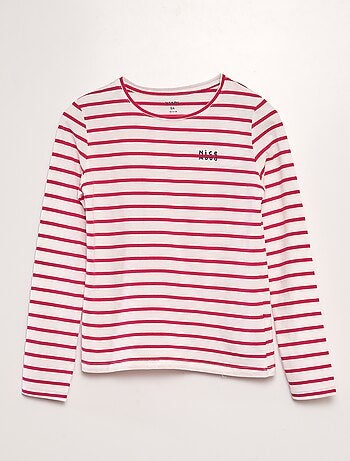 T-shirt in cotone a maniche lunghe