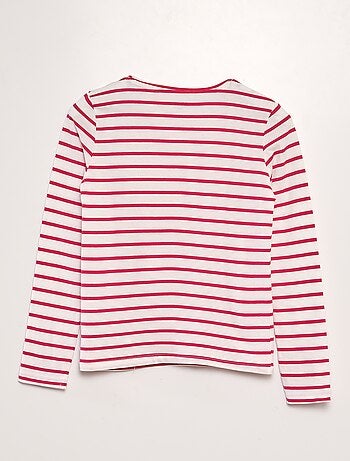 T-shirt in cotone a maniche lunghe