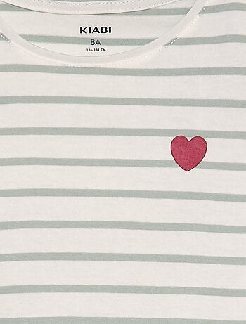 T-shirt in cotone a maniche lunghe