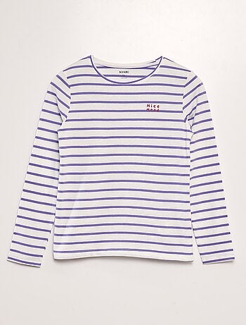 T-shirt in cotone a maniche lunghe