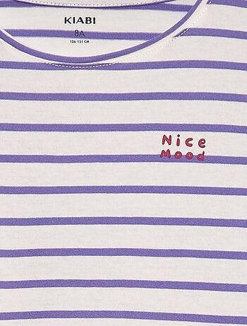 T-shirt in cotone a maniche lunghe