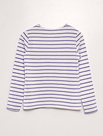 T-shirt in cotone a maniche lunghe
