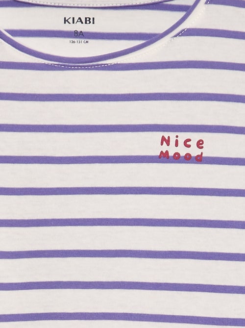 T-shirt in cotone a maniche lunghe - Kiabi