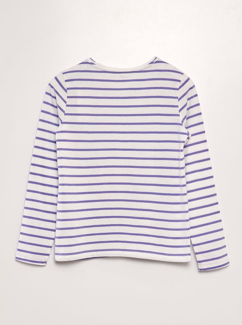 T-shirt in cotone a maniche lunghe - Kiabi