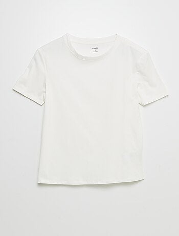 T-shirt in cotone a tinta unita - collezione facile da indossare