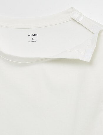 T-shirt in cotone a tinta unita - collezione facile da indossare