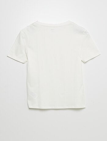 T-shirt in cotone a tinta unita - collezione facile da indossare