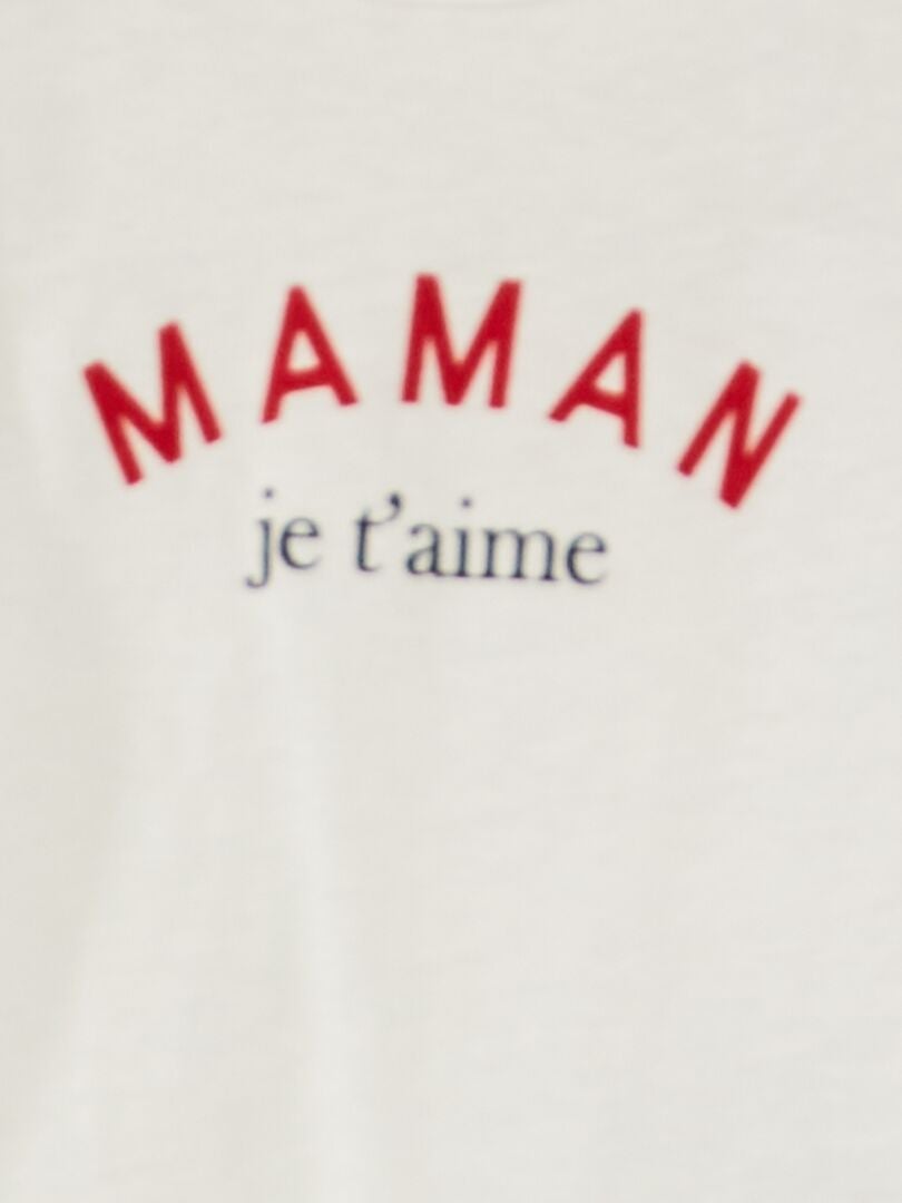 T-shirt in cotone BIANCO - Kiabi