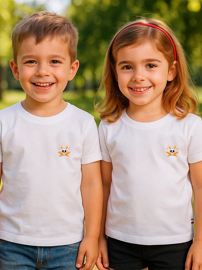 T-shirt in cotone biologico Hotot bianco Bianco - Kiabi