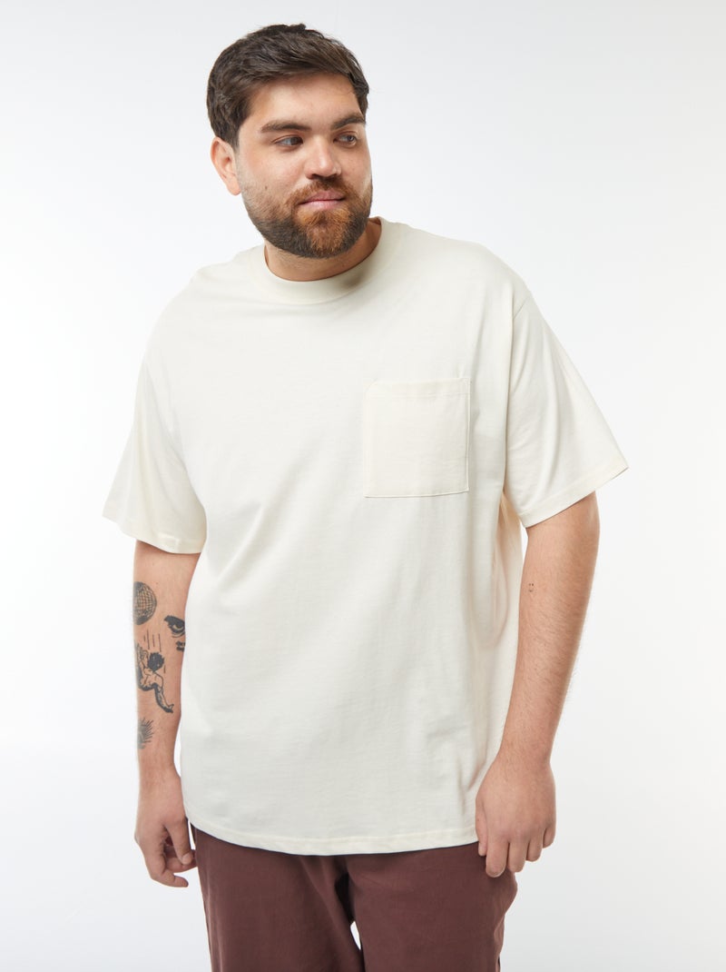 T-shirt in cotone comfort fit BIANCO - Kiabi