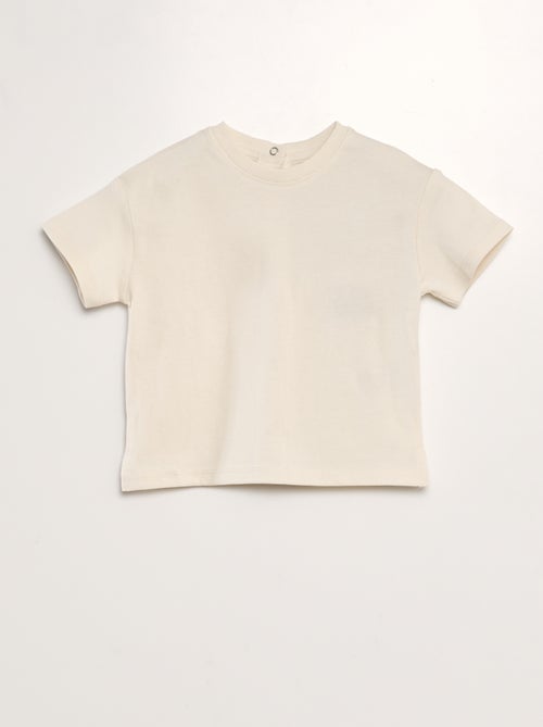 T-shirt in cotone con automatici dietro - Kiabi