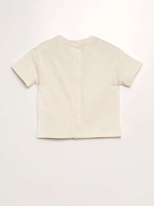T-shirt in cotone con bottoni a pressione dietro - Tough Cotton - Unisex - Kiabi