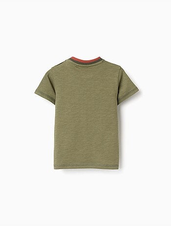 T-shirt in cotone con cactus ricamato