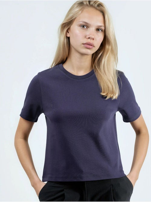 T-shirt in cotone con girocollo busem - Kiabi T-shirt in cotone con girocollo busem - Kiabi