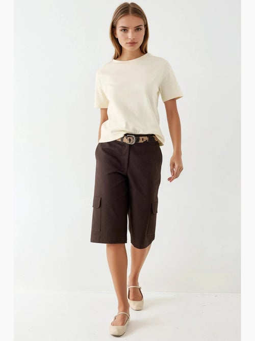 T-shirt in cotone con girocollo busem - Kiabi T-shirt in cotone con girocollo busem - Kiabi