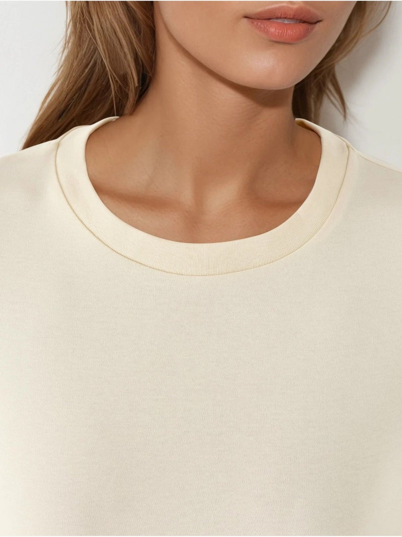 T-shirt in cotone con girocollo busem Giallo limone - Kiabi
