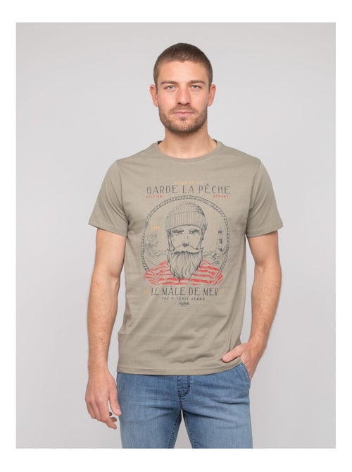 T-shirt in cotone con motivi NAVIROL - Kiabi