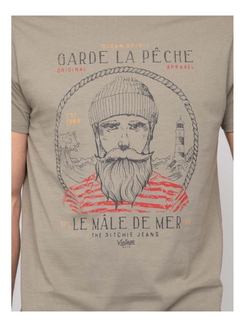 T-shirt in cotone con motivi NAVIROL - Kiabi