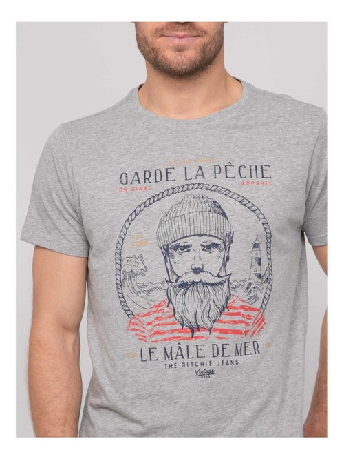 T-shirt in cotone con motivi NAVIROL - Kiabi