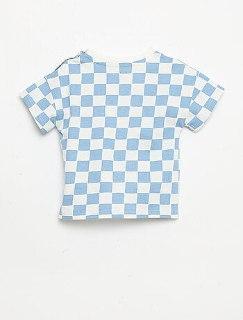 T-shirt in cotone con ricamo sul petto