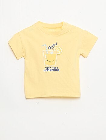 T-shirt in cotone con ricamo sul petto
