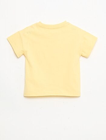 T-shirt in cotone con ricamo sul petto