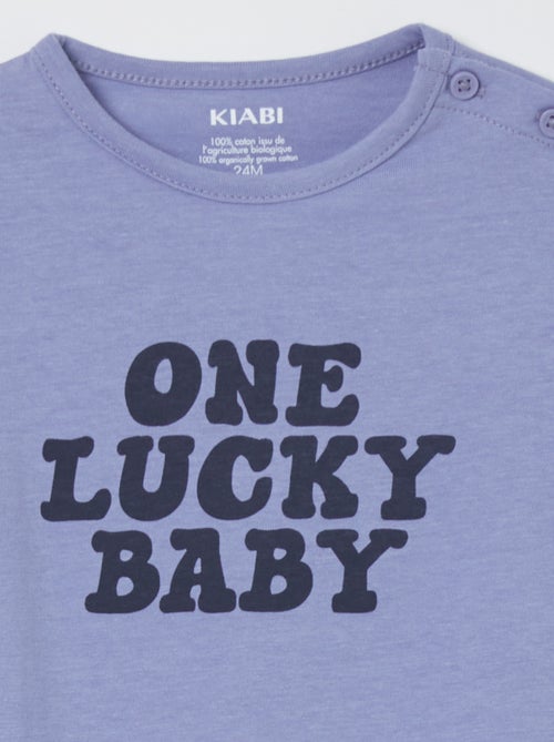 T-shirt in cotone con scritta - Kiabi
