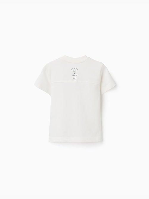T-shirt in cotone con stampa a piastrelle - Kiabi