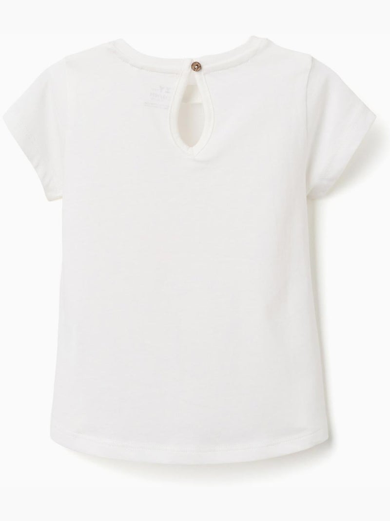 T-shirt in cotone con stampa be curious Bianco - Kiabi