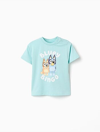 T-shirt in cotone con stampa Bluey e Bingo