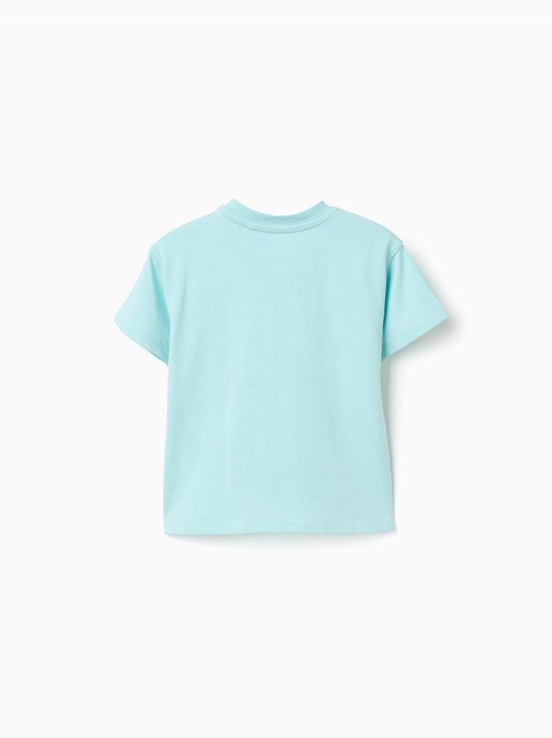 T-shirt in cotone con stampa Bluey e Bingo Blu chiaro - Kiabi