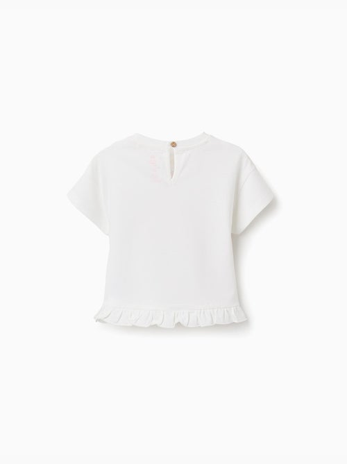 T-shirt in cotone con stampa di Minnie e volant - Kiabi