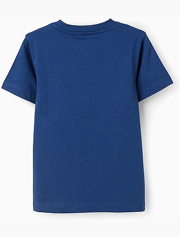 T-shirt in cotone con stampa frontale sculpture